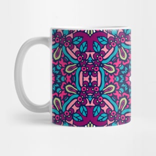 Colorful Oriental Rug Mandala Boho Pattern Mug